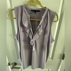 White House black market light purple shell with button front size large